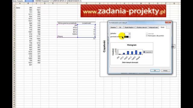 Prezentacja danych - analiza danych w MS Excel automatyczny histogram смотреть онлайн