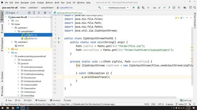 158 - Utility Classes - NIO pt 15 - ZipOutputStream смотреть онлайн