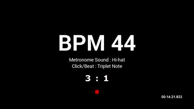 Metronome BPM 44 / Hi-hat / Triplet смотреть онлайн