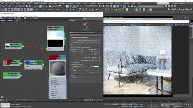 Corona Color Correct Map to adjust textures in 3Ds Max смотреть онлайн