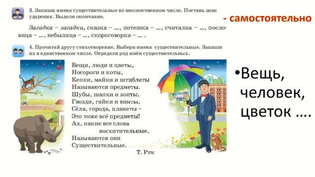 Русский язык. Единственное и множественное число имен существительных. 2 класс. смотреть онлайн