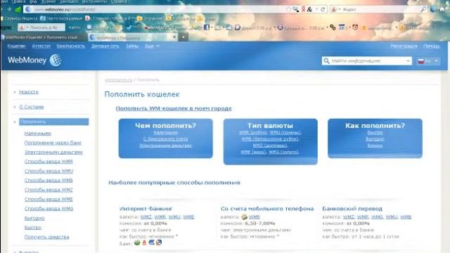 Как пополнить кошелек вебмани. Самый выгодный способ смотреть онлайн
