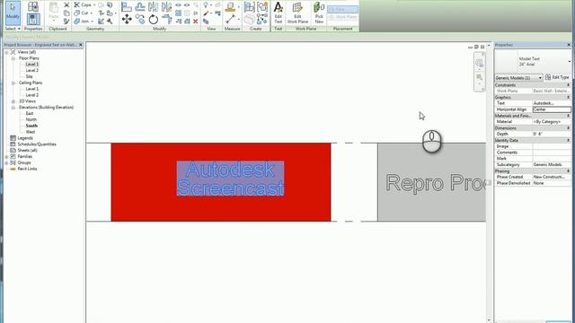 Revit 3D Model Text Void Cut into Wall A How To Guide смотреть онлайн