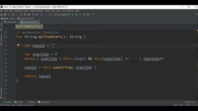 string trim start in kotlin смотреть онлайн