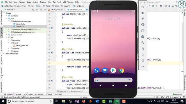 55 - Les services en android studio part I - شرح смотреть онлайн