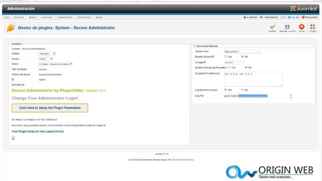 seguridad en joomla instalar secure administrator смотреть онлайн