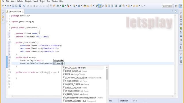 Video #52 - Java Swing Tutorial - JTextFeild Example смотреть онлайн
