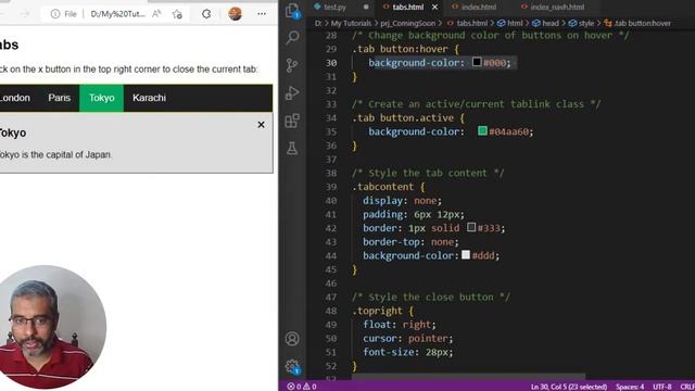 Create Tabs using CSS and JavaScript | W3Schools HTML Tutorial to create Tabs | @CodeWithHarry смотреть онлайн