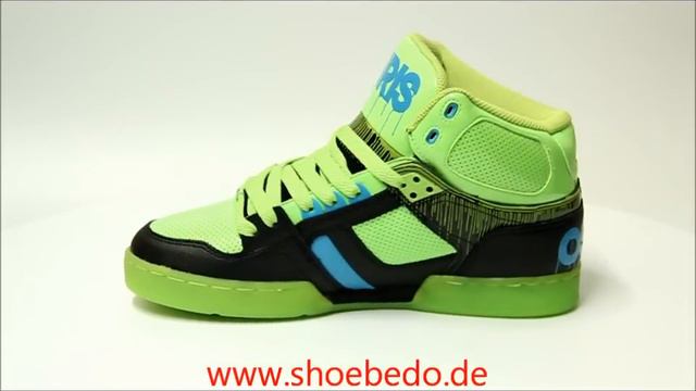 Osiris Sneaker NYC 83 Lime Cyan Black смотреть онлайн
