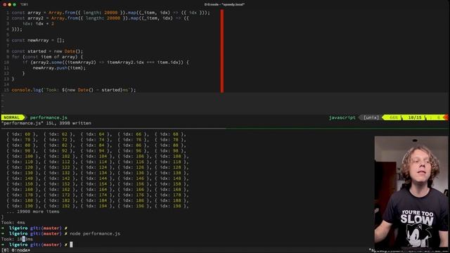 Como melhorar em 100x+ a performance de sua aplicação em JavaScript - #TheRightWay смотреть онлайн