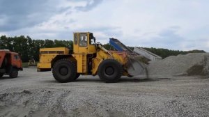 Погрузчик Stalowa Wola L-34. Работа.