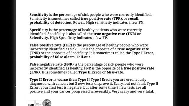 From Confusion Matrix to ROC curve: or the link between machine learning and epidemiology смотреть онлайн
