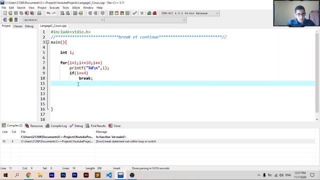 Langage C: Break Et Continue - الدارجة المغربية смотреть онлайн
