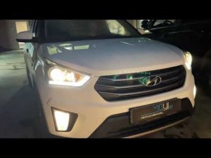 Установили bi-led модули Aozoom A10 на Hyundai Creta 2017 года выпуска