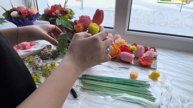 Сборка букета из мыла 💐 смотреть онлайн
