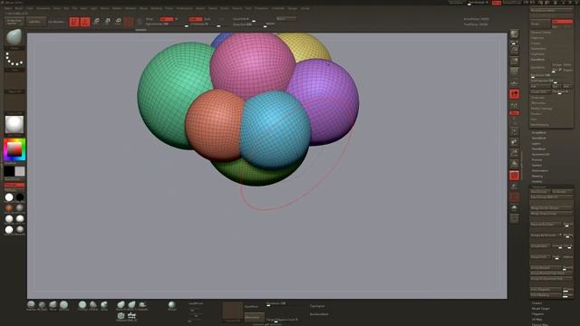 Воздушные шарики и веревка в Zbrush смотреть онлайн