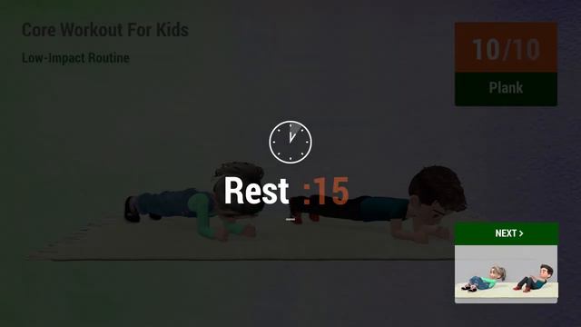GENTLE CORE WORKOUT FOR KIDS - SIMPLE AND LOW-IMPACT ROUTINE смотреть онлайн