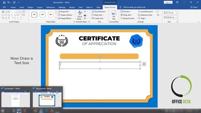 How to Make a Modern Certificate Design in MS Word | MS Word Tutorial смотреть онлайн