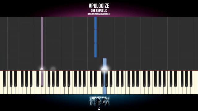 How To Play: One Republic - Apologize | Piano Tutorial EASY + Sheets смотреть онлайн