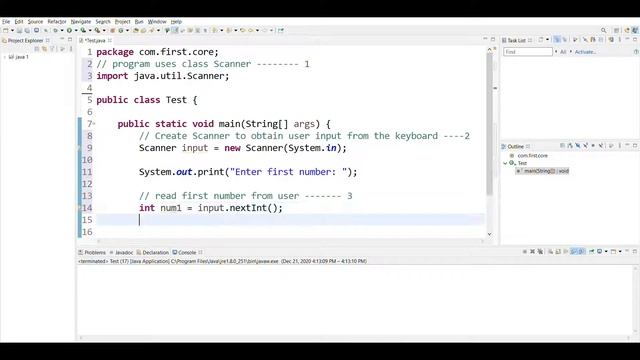 program of Scanner class in eclipse ide смотреть онлайн