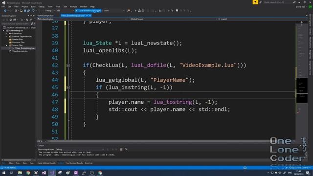 Embedding Lua in C++ #1 смотреть онлайн