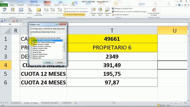 Excel 2010 Básico. PROTEGER HOJA . BLOQUEAR Y DESBLOQUEAR CELDAS смотреть онлайн
