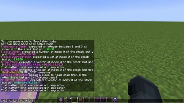 hex casting spell (+ shaped block breaking)