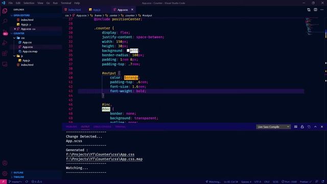 Creating Counter Using HTML, SASS & JS. смотреть онлайн