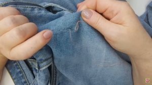 Хитрый шов на джинсах, чтобы зашить дырку (Невидимый шов)