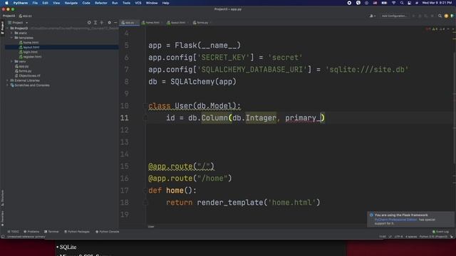 Flask & SQLAlchemy Website Blog Development: Part 2 - Flask Home Page смотреть онлайн