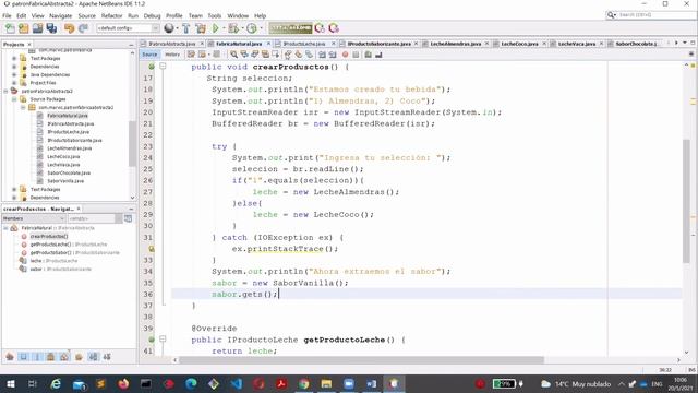 Implementacion Abstract Factory Method (Fabrica de Malteadas) смотреть онлайн