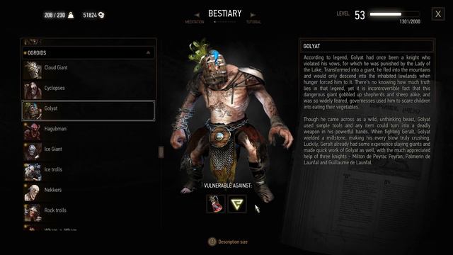 The Witcher 3: Bestiary: Ogroids: Golyat смотреть онлайн