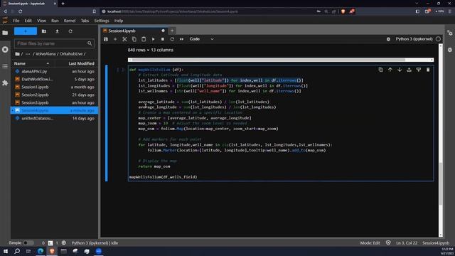 Maps with Folium library in Python and Alana Well Information - Session 5 смотреть онлайн