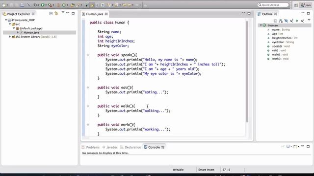 Java - OOP Basics 1/5 (Class and Object) смотреть онлайн