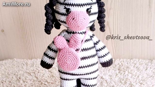 Амигуруми: схема Зебра Эмили. Игрушки вязаные крючком - Free crochet patterns. смотреть онлайн