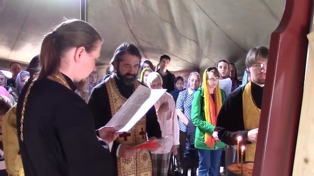 Молебен Всем святым на месте строительства нового храма 11.06.2017г. смотреть онлайн