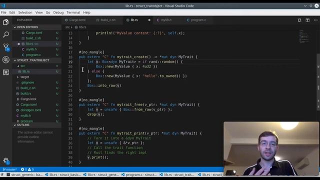 Type erasure in Rust C/FFI — structs, generics, trait objects смотреть онлайн