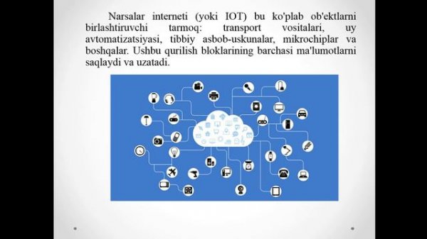 Mavzu: Buyumlar interneti(Internet of Things) texnologiyalari