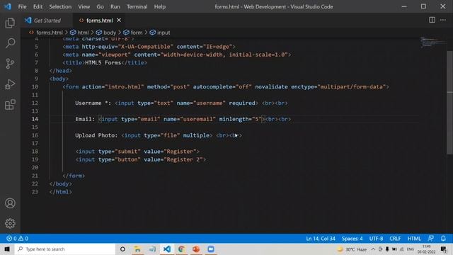 Web Development Crash Course - Part 02 - HTML Forms, Input Elements & Attributes #credosystemz смотреть онлайн