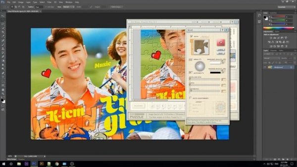 Tạo mảnh cắt Puzzle bằng Photoshop và Plugin AV Bros Puzzle Pro