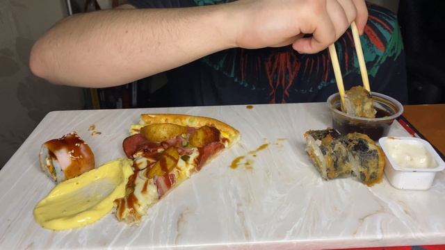 ASMR | Russian sushi and pizza gang | 러시아 초밥과 피자 갱 | MUKBANG EATING SOUNDS NO TALKING смотреть онлайн