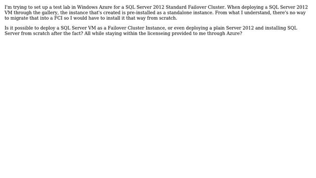 DevOps & SysAdmins: Setting up a SQL Server 2012 Failover Cluster Instance on an Azure VM смотреть онлайн