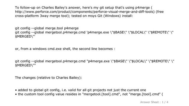Git on Windows: How do you set up a mergetool? смотреть онлайн