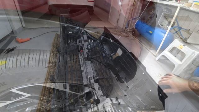 KIA Sportage 5 Снятие переднего бампера и установка сетки в бампер смотреть онлайн