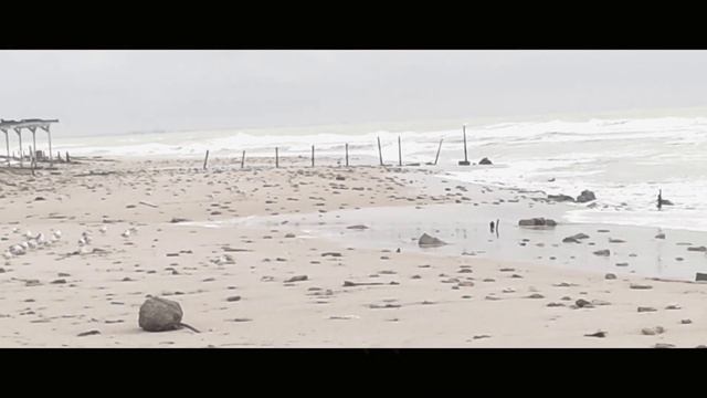 Евпатория. Набережная "Лазурная", после "Шторма столетия" , дата съёмки 29 ноября 2023 г. смотреть онлайн