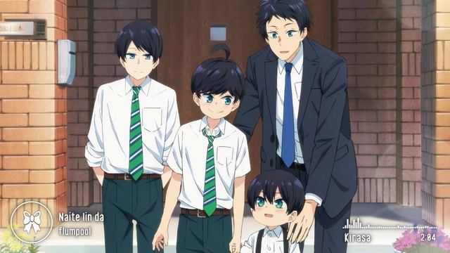 Yuzuki-san Chi no Yonkyoudai. Opening Full 『Naite Iin da』 flumpool 【ENG Sub】 смотреть онлайн