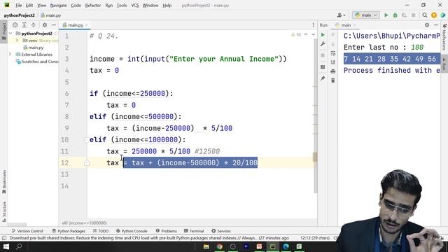 Python Income Tax Calculator | Income Tax Python | Python Coding Practicals #77 смотреть онлайн