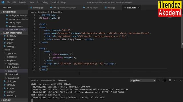 Haber Sitesi Projesi #3 | Bootstrap Jquery Crispy Form | Web Tasarım | Python Django Dersleri смотреть онлайн