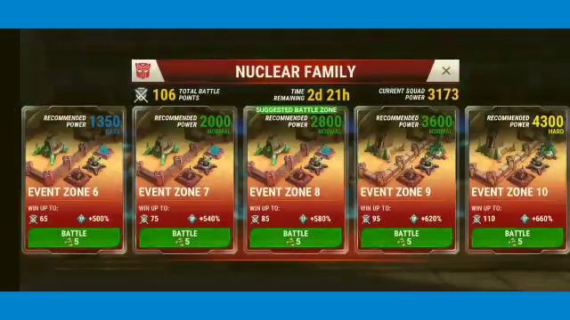Transformers:Earth Wars Nuclear Family Event смотреть онлайн