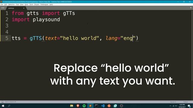 Text to speech in Python tutorial смотреть онлайн